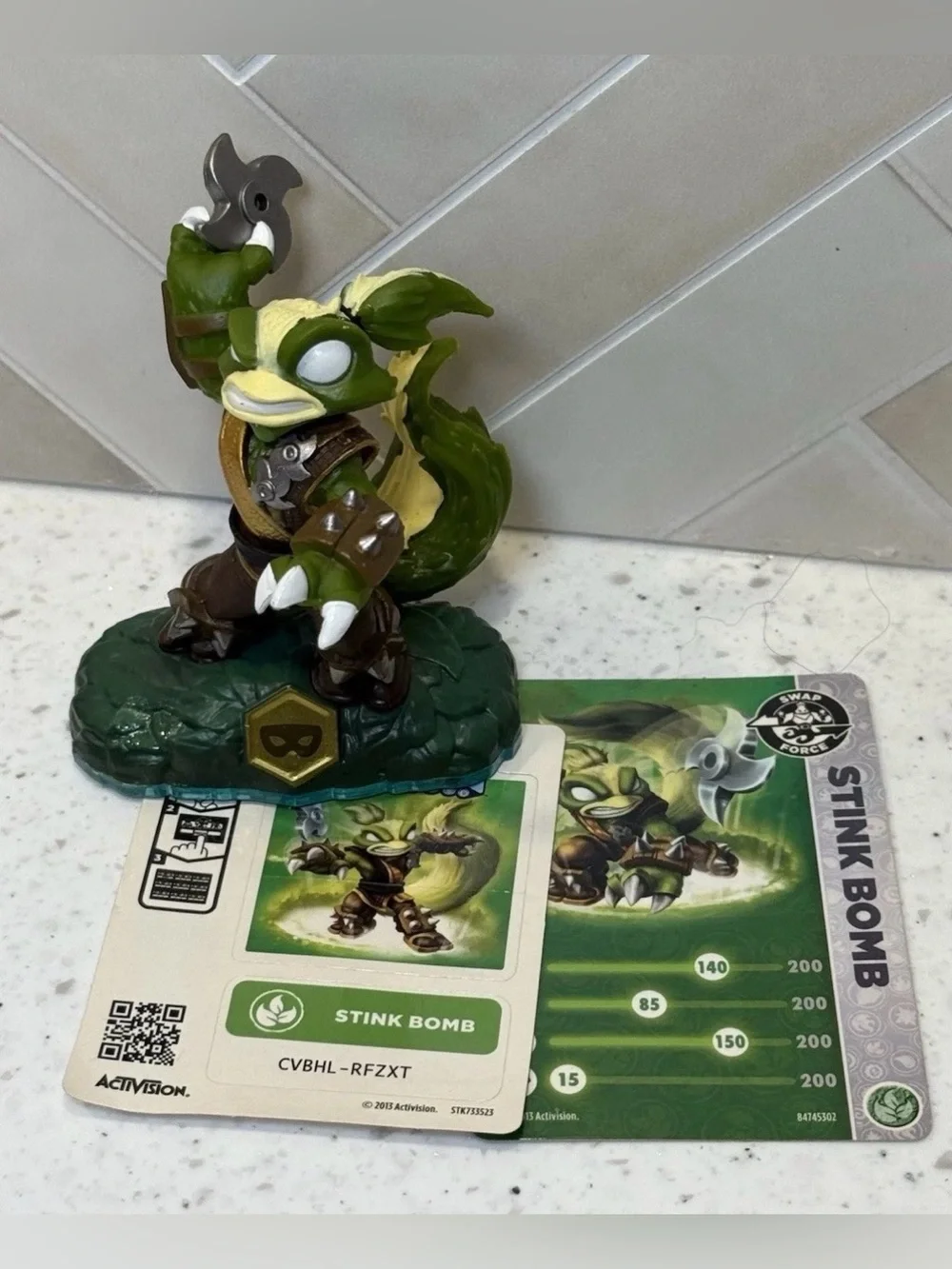 Skylanders Swap Force Stink Bomb Figure 2013 Activision Toys to Life Swappable